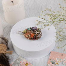 Load image into Gallery viewer, Unakite pendant with seven chakra tree