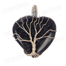 Load image into Gallery viewer, Black Tourmaline heart shaped pendant