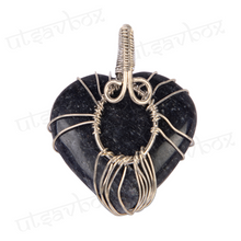 Load image into Gallery viewer, Black Tourmaline heart shaped pendant