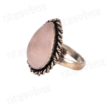 Load image into Gallery viewer, Pink rose quartz ring