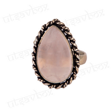 Load image into Gallery viewer, Pink rose quartz ring