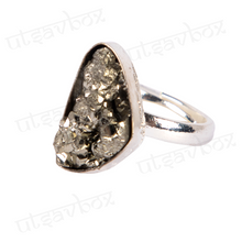 Load image into Gallery viewer, natural pyrite ring
