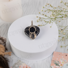Load image into Gallery viewer, Black Tourmaline heart shaped pendant