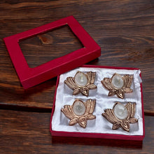 Load image into Gallery viewer, Lotus Wax Candle set of 4 (Bronze)