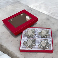 Load image into Gallery viewer, Lotus Wax Candle set of 4 (Silver)