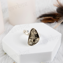 Load image into Gallery viewer, natural pyrite ring