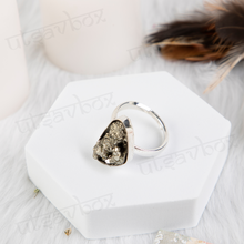 Load image into Gallery viewer, natural pyrite ring