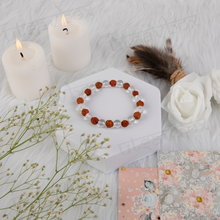 Load image into Gallery viewer, Natural Rudrakhsa and clear Quartz
