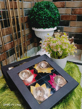 Load image into Gallery viewer, Multicolor 4" Lotus Akhand Diya- Set of 4