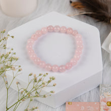 Load image into Gallery viewer, Pink Rose Quartz Bracelet
