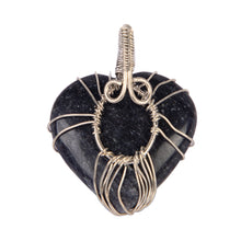 Load image into Gallery viewer, Black Tourmaline Heart Shaped Pendant
