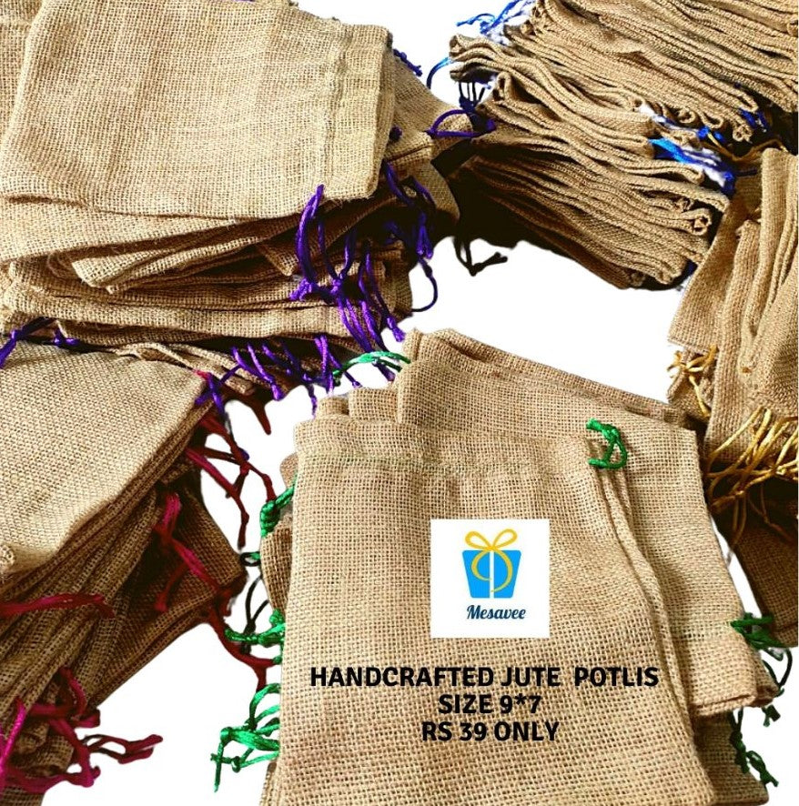 Jute Potlis (Set of 5)