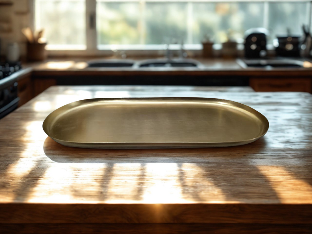 Golden Oval Tray