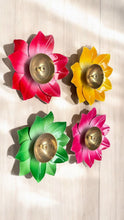 Load image into Gallery viewer, Multicolour Lotus Akhand Diya 4&#39; Single
