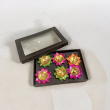 Load image into Gallery viewer, Lotus Shaped Diyas (3Inch) Pack of 6
