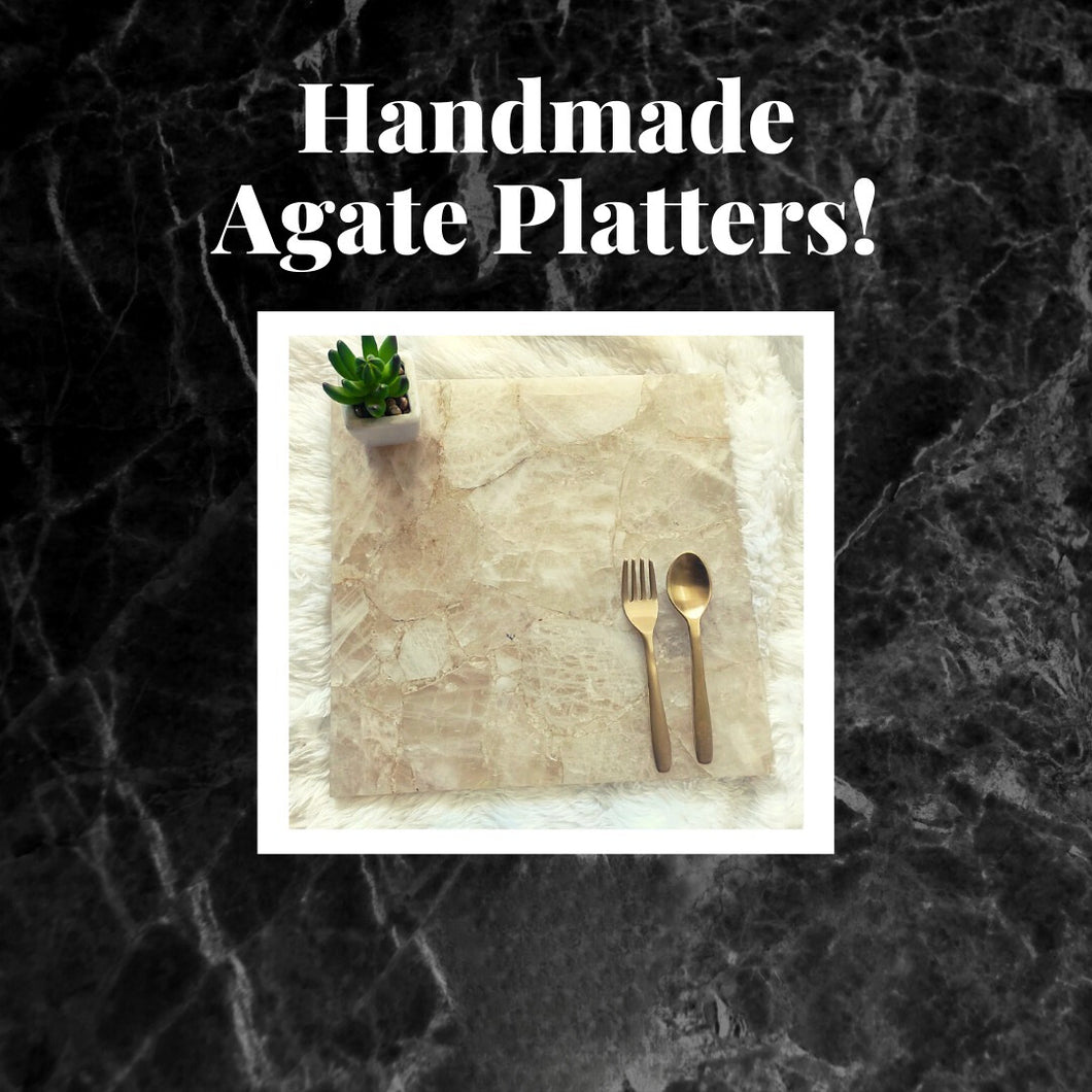 Handmade Agate Platters Size-12