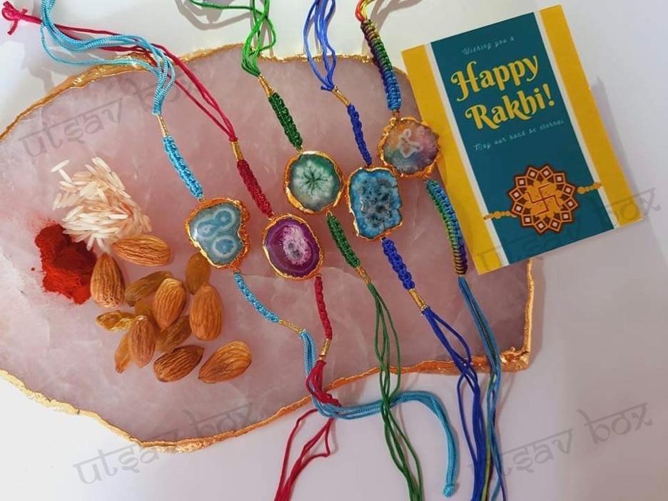 Rakhi Box (Semi Precious Stone Rakhi) 1