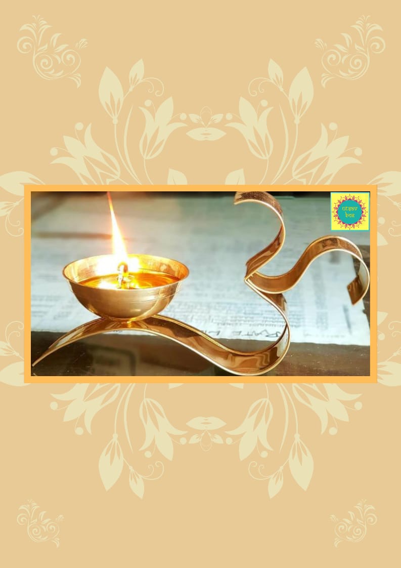 Brass Om Tealight Candle Holder