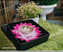 Load image into Gallery viewer, Pink floral Tlight diya 6&quot;
