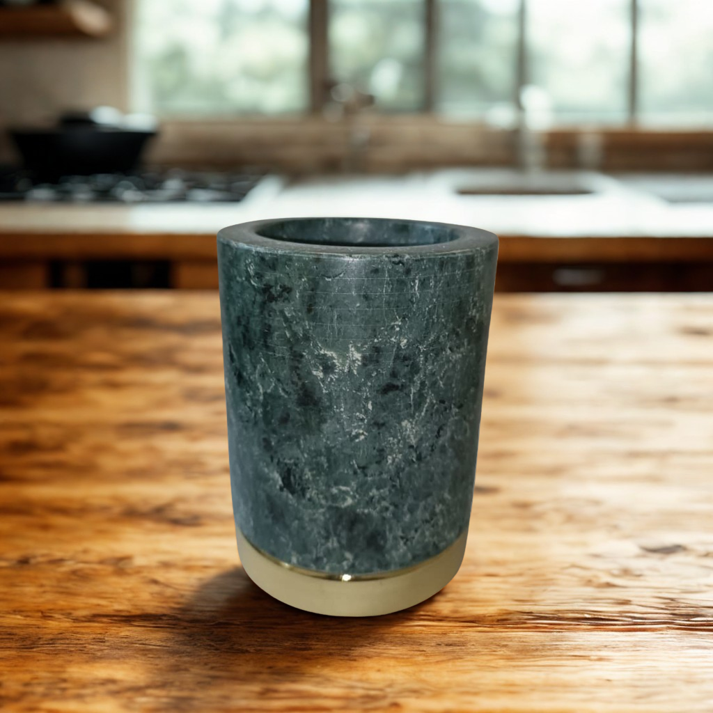 Green Marble Candle Holder 8.5x11cm