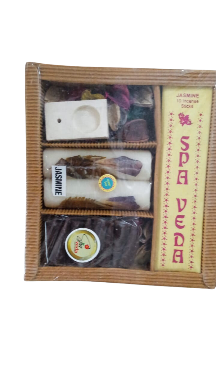 Spa Veda candle and dhoop gift box